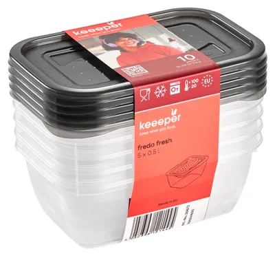 Image de keeeper 3067282700000 keeeper boîte de conservation "fredo fresh", 5x 0,5 litre, rectangulaire