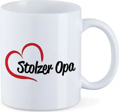 Produktbild von Huuraa Kaffeetasse Stolzer Opa Geschenk Tasse Weiß 330ml Stolzer Opa Präsent