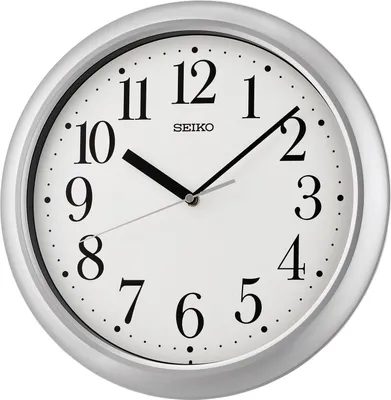 Produktbild von Seiko QXA787S Wanduhr mit Quarzwerk Silberfarben