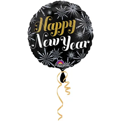 Image de Ballon en plastique Nouvel An Happy New Year 45cm