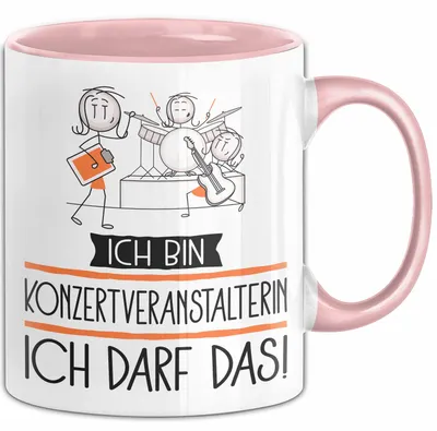 Produktbild von Geschenk für Konzertveranstalterin Tasse Lustige Geschenkidee Geburtstag Ich Bin Konzertveranstalterin Ich Darf Das (Rosa)