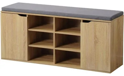 Obrázek produktu pro Skříň na boty Kesper 15928, 10 přihrádek, Dveře, měkká sedací plocha, hnědá