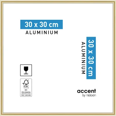 Produktbild von accent by nielsen Aluminium Bilderrahmen Accent, 30x30 cm, Gold