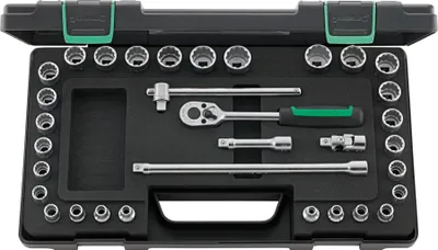 Produktbild von STAHLWILLE 96021122, Steckschlüssel-Satz, 33 Kopf/Köpfe, 417 mm, 230 mm, 2,66 kg