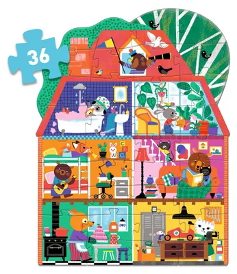 Image de Puzzle géant « La maison des petits amis », Djeco