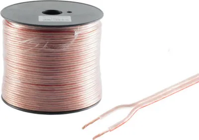 Produktbild von S/CONN maximum connectivity Lautsprecherkabel 2x0,75mm², transparent, CCA, Spule 100 m (21108-CCA)