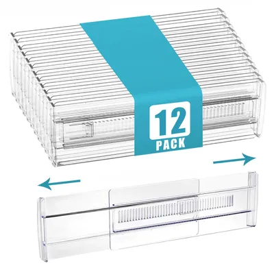 Produktbild von Schubladen-Organizer verstellbar transparent 12-PACK