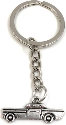 Zdjęcie produktu dla Onwomania brelok do kluczy Ami samochód muscle car sled srebrny metalowy wisiorek charm