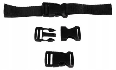 Produktbild von 2 Stück 25 mm schwarze Steckschnalle für Gurtband
