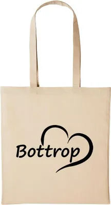 Produktbild von Huuraa Baumwollbeutel Bottrop Geschenk Einkaufstasche Natural 10 Liter Baumwolle Bottrop Accessoire