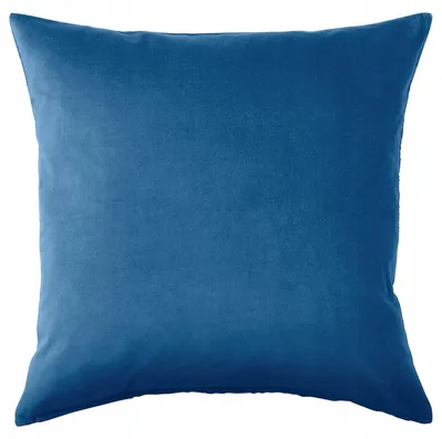 Produktbild von IKEA SANELA Dekorative Kissenhülle Blau Baumwollsamt 50x50 cm