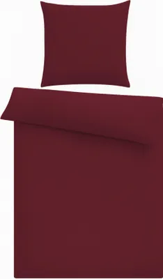 Produktbild von Seersucker Bettwäsche 135x200 cm Unifarben Sommer Mikrofaser Bettbezüge kühlend, Größe:2 teilig 135x200 cm, Farbe:bordeaux