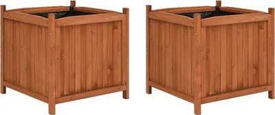 Produktbild von The Living Store Hochbeete 2 Stk. 50x50x50 cm Tannenholz