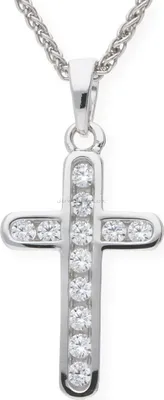 Produktbild von Kreuz Anhänger Silber 925 Zirkonia JL10-02-0293 JuwelmaLux