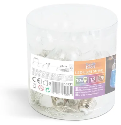 Obrázok produktu pre LED sveteľná reťaz - žiarovky - 10 LED - 1,9 metro