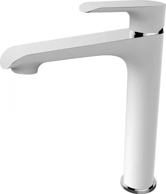 Produktbild von Waschtischarmatur Waschbecken-Batterie Waschtisch-Batterie hoch Chrom/weiß