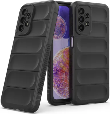 Produktbild von Galaxy A23 Hülle, Weich TPU Silikon Stossfest Anti-rutsch Schutzhülle für Samsung Galaxy A23 Schwarz