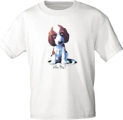Produktbild von Kinder T-Shirt Print Hundewelpe Who me ? 12659 Gr. 110-164 Color - weiß Größe - 110/116