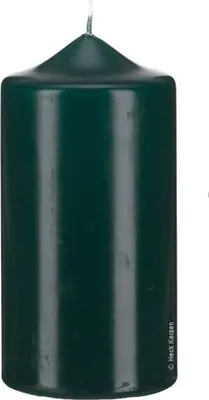 Produktbild von Stumpen Kerzen Dunkelgrün 8 x Ø 4 cm, 12 Stück getauchte Stumpenkerzen mit Spitzkopf in RAL Qualität