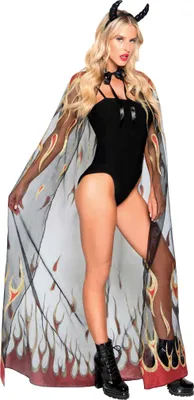 Produktbild von Teufelshörner und Flammencape Accessoire-Set