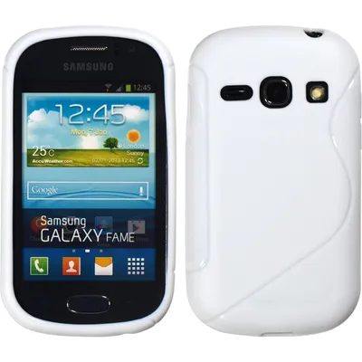 Produktbild von PhoneNatic Case kompatibel mit Samsung Galaxy Fame - weiß Silikon Hülle S-Style + 2 Schutzfolien