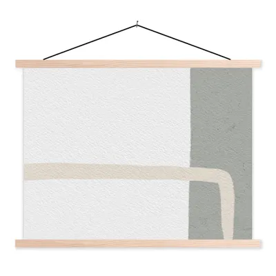 Produktbild von MuchoWow® Textilposter Abstrakt - Minimalismus - Design 120x90 cm mit holzfarbenen Rahmen - Magnetisch