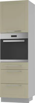 Produktbild von Backofenschrank Kvantum Q-D14/RU/3A Vollauszug 60cm Korpus- & Frontfarbe wählbar,vanille matt,grau