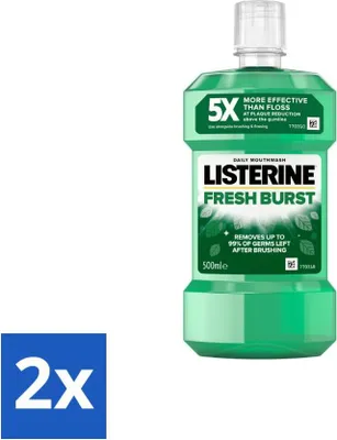 Immagine prodotto di Listerine - Collutorio - Fresh Burst - Denti forti - 500 ml - Confezione risparmio - 2 pezzi