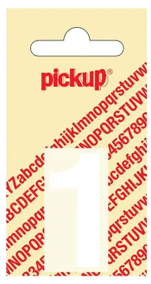 Productafbeelding van Helvetica, 40 mm, witte sticker, 1 stuk