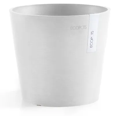 Produktbild von Blumentopf Ecopots Amsterdam Mini Kunststoff Ø 17 cm H 14,7 cm weiß
