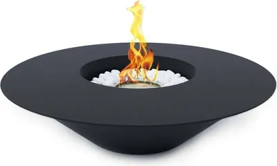 Image de Arnesano - Cheminée à Bioéthanol, 60x60x15h cm Noir, Capacité 1 l