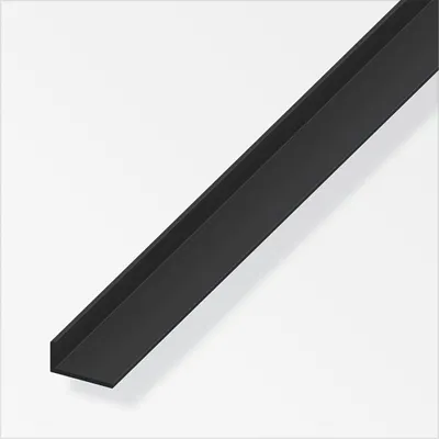 Produktbild von alfer Winkel 2 m, 40 x 10 mm PVC (Kunststoff) glatt schwarz