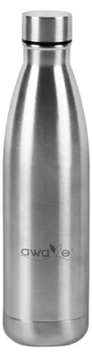 Image de Gourde isotherme AWAVE® 500 ml en acier inoxydable | Acier inoxydable mat