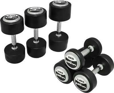 Produktbild von Deluxe 70 Kg (2x35,0) Hanteln Gewichte Rundhanteln Hantel Set Kurzhanteln
