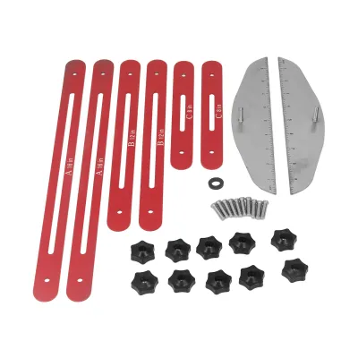 Image de Mesureur de marches d'escalier Modèle d'outil Étagère Scribe Jig 11 - 60in Mesure pour Riser Étagère Construction sèche