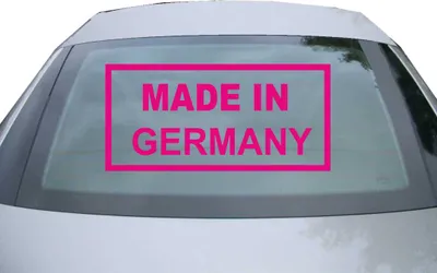 Produktbild von Indigos UG - Aufkleber Heckscheibe & Motorklappe DE6004 - pink - 600x285 mm -  germany - Auto Scheiben Fenster Heckklappe Tuning Racing JDM - Die cut
