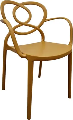 Image de Fauteuil de terrasse en POLYPROPYLENE Moutarde pour Exterieur