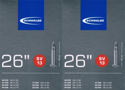 Produktbild von 2x Schwalbe SV 13 Schlauch 26" 559 Ventil: Französisch Sclaverand SV13