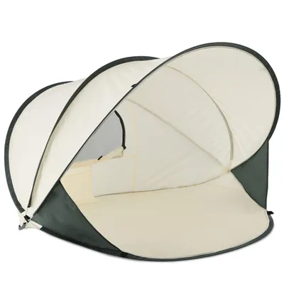 Produktbild von DERYAN Luxus Pop-Up-Strandzelt XXL - Anti-UV 50+ - Creme