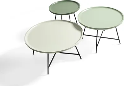 Immagine prodotto di Tavolino da caffè in legno set 3 pezzi. tavolino da caffè di design tavolino da salotto