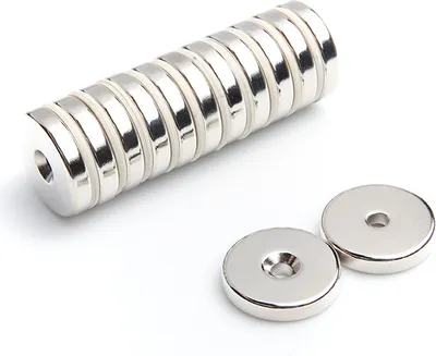 Produktbild von Neodym Magnete Ringmagnete  25x(7,5x4,5)x5 mm N38 1 Stück für Schrauben, Extrem stark, Magnettafeln, Kühlschränke, Whiteboards, DIY