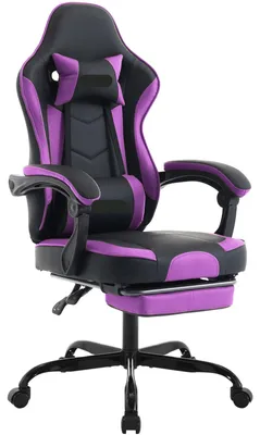 Produktbild von Gaming-Stuhl Lila – Ergonomischer Gaming-Stuhl und Bürostuhl mit Lendenwirbelstütze
