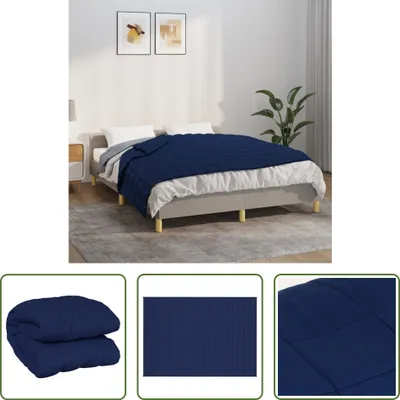 Zdjęcie produktu dla The Living Store Niebieski koc obciążeniowy 140x200 cm 6 kg tkanina