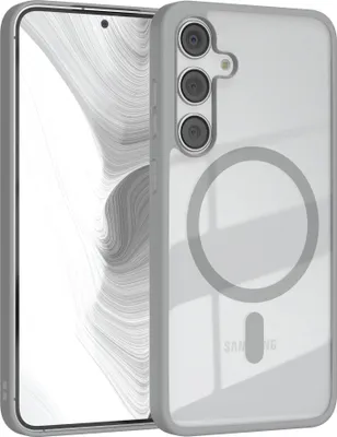 Produktbild von EAZY CASE Clear MagSafe Case für Samsung Galaxy S24 Plus, Qi-Charging, Silikon mit Kameraschutz, Bumper Case in
