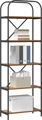 Image de Étagère vidaXL en bois recyclé 60 x 30 x 183 cm, aggloméré