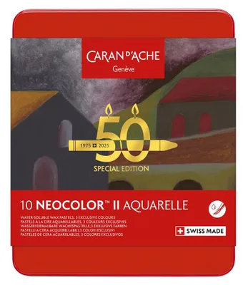 Produktbild von CARAN D'ACHE Aquarell-Wachsmalstift NEOCOLOR II "Dark" 10 Stifte