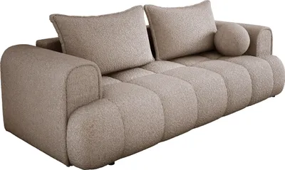 Produktbild von DomoHome Sofa COCO Schlafsofa Mit Bettfunktion, Anthology Stoffbezug, 2-Sitzer, Freistehend, Größe: 250x105x90cm Farbe: Grün