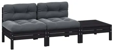 Zdjęcie produktu dla VidaXL 806686, Czarny, Drewno, Tkanina, Poliester, Dorośli i dzieci, 5 cm, 60 cm, 60 cm