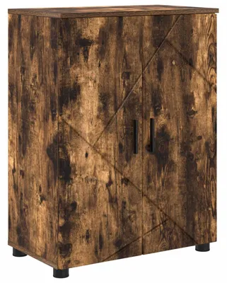 Zdjęcie produktu dla vidaXL Szafka łazienkowa z drzwiczkami dąb wędzony 60 x 35 x 80 cm