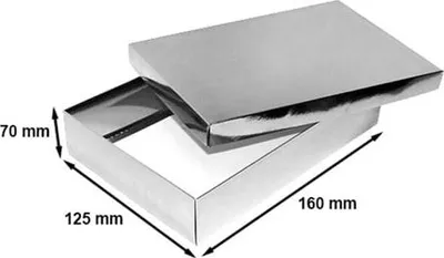 Obrázek produktu pro Laminovaná dárková krabička 160 x 125 x 70 mm Stříbrná barva